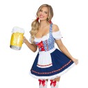 Oktoberfest Kjole Dame Deluxe Kostyme - Medium