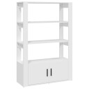 vidaXL Skjenk hvit 80x30x119,5 cm konstruert tre