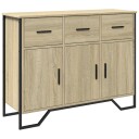  Skjenk sonoma eik 97x32,5x74,5 cm konstruert tre 8721102811289