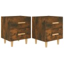 vidaXL Nattbord 2 stk røkt eik 40x35x47,5 cm