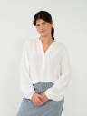 Selected Femme Viva Long Sleeve V-Neck Top Hvit 34
