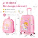 Barnebagasjesett – 17" koffert og 13" ryggsekk, enhjørning