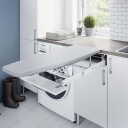 Linn Bad Underskap med Strykebett og Trådkurver Hvit Matt / 40cm Høyre