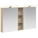  Baderomsskapsett 3 pcs 120 x 14,5 x 70 cm Konstruert tre