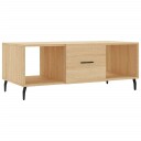 vidaXL Salongbord sonoma eik 102x50x40 cm konstruert tre