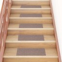 vidaXL Selvklebende trappematter 15 stk 60x25 cm lysebrun