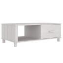 vidaXL Salongbord hvit 100x55x35 cm heltre furu