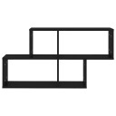 vidaXL Vegghylle svart 100x18x53 cm sponplate