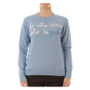 Saint Barth, Dame, Strikkevarer, Blå, S,