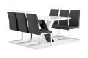 Concept 55 Bord Mendoza 140 Hvit + 6 Robledo Stoler Svart Hvit|Svart