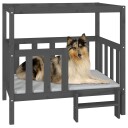 Vidaxl Hundeseng Grå 105.5X83.5X100 cm Heltre Furu