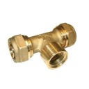 Pex t stykke med muffe 20 mm x 1/2" x 20 mm