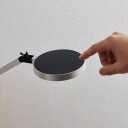 Lindby LED-skrivebordslampe Rilana med dimmer, sølvfarget