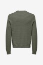 ONLY & SONS   Genser Onsloui Ls Structure Crew Reg   Grå