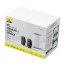 Baseus N1 Plus 2K Utendørs Overvåkningskamera Set - Hvit 2-Pack