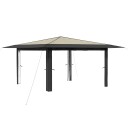 vidaXL Gazebo uten sidevegg 4 x 4 m Krem og Antrasitt