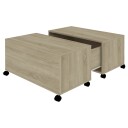 vidaXL Salongbord sonoma eik 75x75x38 cm sponplate