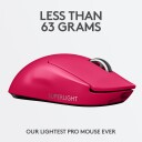 Logitech PRO X SUPERLIGHT Trådløs Gamingmus Magenta - 5 Knapper, Optisk