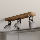 Lindby Mitis LED-taklampe, furutre, 3 lyskilder