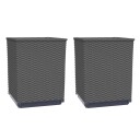 vidaXL Plantekasser 2 stk svart 30x30x37 cm polypropylen