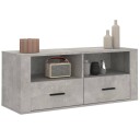 vidaXL TV-benk betonggrå 100x35x40 cm konstruert tre