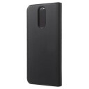 Luxury Mirror View Huawei Mate 10 Lite Flip-deksel Svart