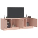  TV-benker 2 stk rosa 67x39x44 cm stål