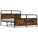  Sengeramme i metall uten madrass røkt eik 193x203 cm 8721158549143