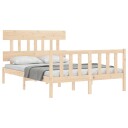 vidaXL Sengeramme med hodegavl 4FT6 double heltre 8720845984816