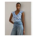 Lauren Ralph Lauren Fresh Ctn Slub Jrsy Knt Pullover   Blue   XL