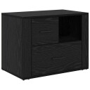  Nattbordskap med skuff Svart eik 60 x 36 x 45 cm Konstruert tre