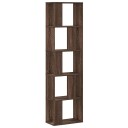  Bokhylle 5 etasjer brun eik 45x23,5x162,5 cm konstruert tre