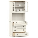  Highboard VIGO hvit 80x40x176 cm heltre furu