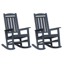  Hage Gyngestoler 2 stk Marineblå 70x92x107.5 cm HDPE