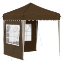 vidaXL Pop-up Festtelt 195 x 195 x 245 cm Brun Oxford Stoff