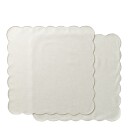 Ziczac   Scallopped tekstilserviett 2 stk 40x40 cm natur