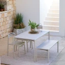 Cane line Bliss salongbord/benk Sand aluminium