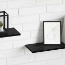  Bokhyllebrett 4 pcs Svart 80 x 20 x 1.5 cm Konstruert tre