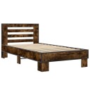  Sengeramme røkt eik 90x190 cm konstruert tre og metall 8721102448829