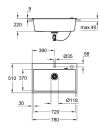 Grohe K700 Kjøkkenvask for nedfelling 780x510 mm, Sort Granitt kompositt
