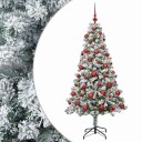 vidaXL Kunstig juletre med kuler 120 cm 150 LED-lys Varmhvit