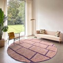 Runde tepper   Lindley Natural Cotton Shaggy rosa/lilla Størrelse: Ø 200 cm