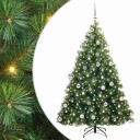  Kunstig juletre med 300 LED med stativ grønn 180 cm PE og PVC