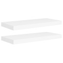 vidaXL Flytende vegghyller 2 stk hvit 60x23,5x3,8 cm MDF