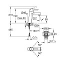 GROHE CONCETTO SERVANTBATTERI MEDIUM M/POP-UP BUNNVENTIL KROM
