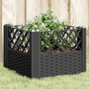 Plantekasse med plugger svart 43,5x43,5x43,5 cm PP