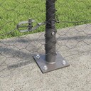  Gjerdepåle Grå 100 x 1,4 m 36 mm mesh Stål og PVC