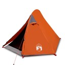 vidaXL telt for camping 2 personer grå og oransje vanntett
