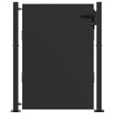 Hageport med lås Svart 105 x 125 cm Pulverlakkert stål