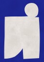 Blue and white art 2 Plakat Plakat / 70x100cm